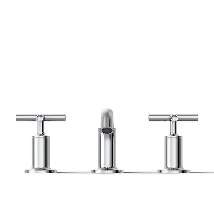 KOHLER K-14410-3 Purist Widespread bathroom sink faucet with Cross handles, 1.2 gpm