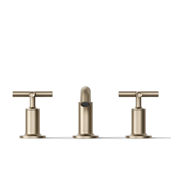 KOHLER K-14410-3 Purist Widespread bathroom sink faucet with Cross handles, 1.2 gpm, vibrant brushed bronze - view 5