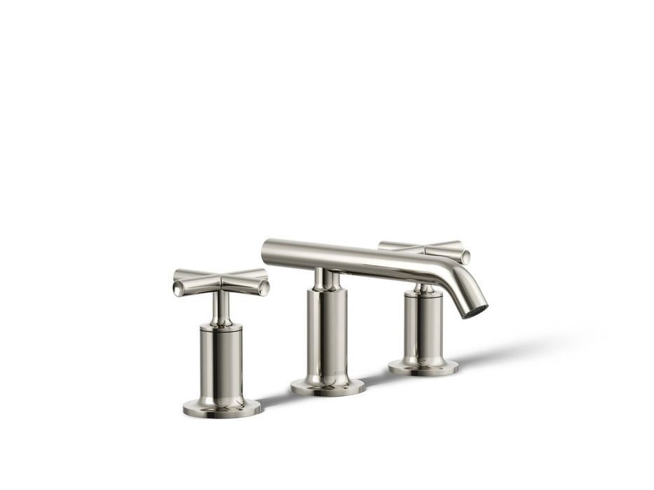KOHLER K-14410-3 Purist Widespread bathroom sink faucet with Cross handles, 1.2 gpm