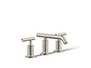 KOHLER K-14410-4 Purist Widespread bathroom sink faucet with Lever handles, 1.2 gpm, vibrant brushed nickel
