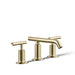 KOHLER K-14410-4 Purist Widespread bathroom sink faucet with Lever handles, 1.2 gpm, vibrant french gold