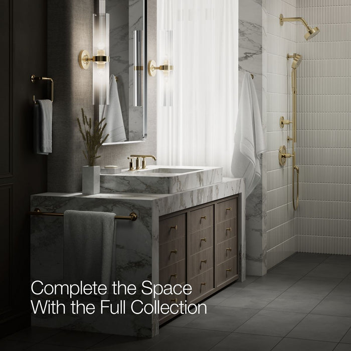KOHLER K-14410-4 Purist Widespread bathroom sink faucet with Lever handles, 1.2 gpm, vibrant french gold - view 3
