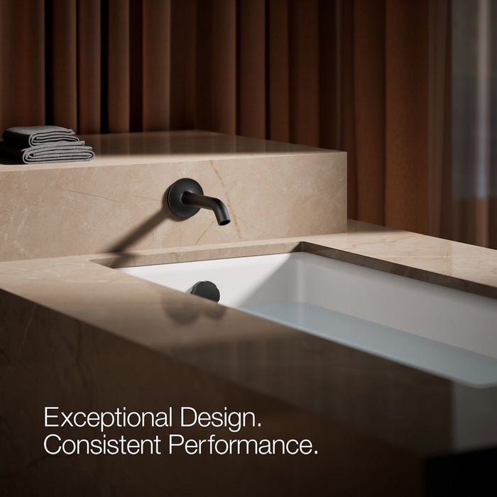 KOHLER K-14426 Purist Wall-mount bath spout, matte black - view 5