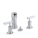 KOHLER Purist Vertical spray bidet faucet with lever handles