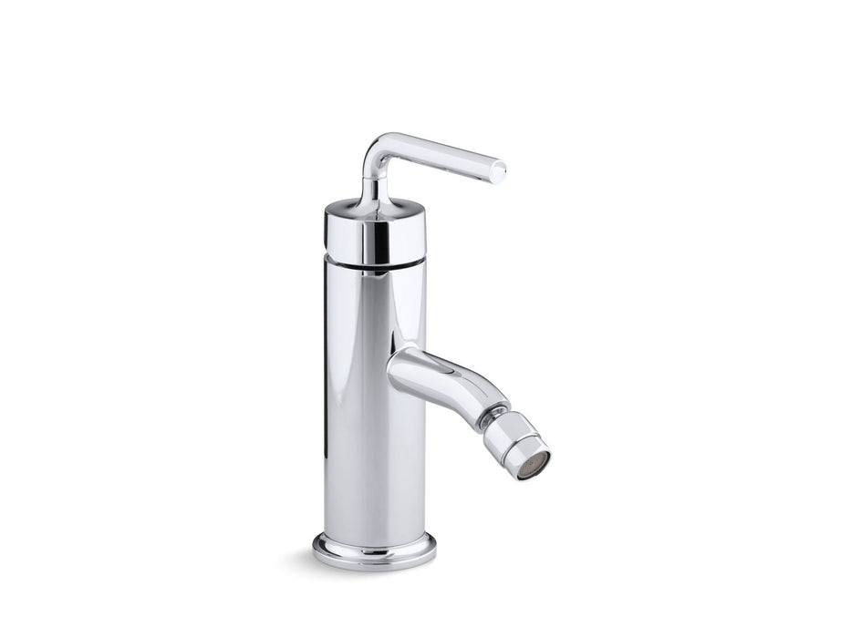 KOHLER K-14434-4A Purist Horizontal swivel spray aerator bidet faucet with straight lever handle, polished chrome