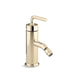 KOHLER K-14434-4A Purist Horizontal swivel spray aerator bidet faucet with straight lever handle, vibrant french gold