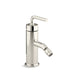 KOHLER K-14434-4A Purist Horizontal swivel spray aerator bidet faucet with straight lever handle, vibrant polished nickel