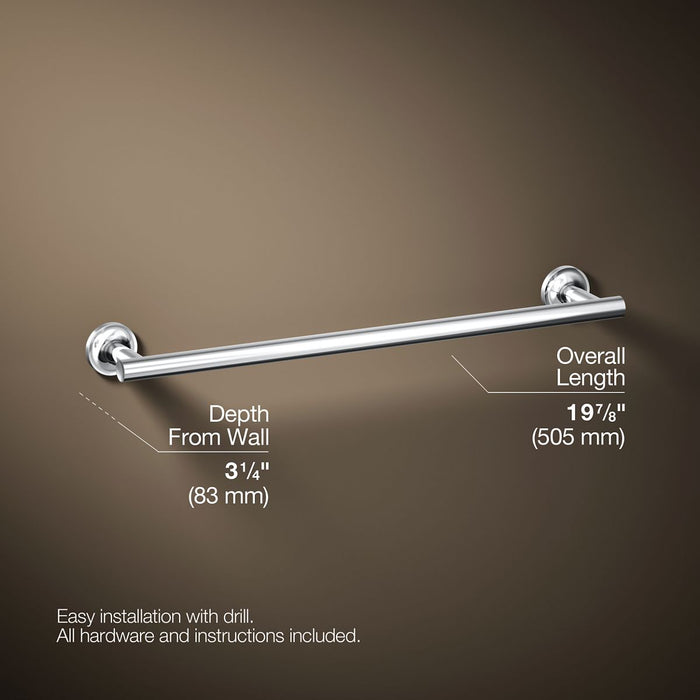 KOHLER K-14435 Purist 18" towel bar