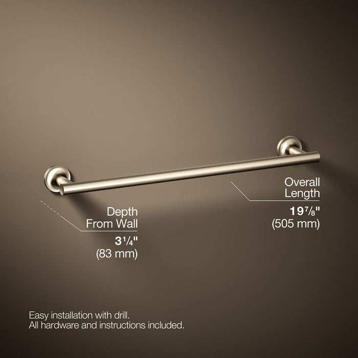 KOHLER K-14435 Purist 18" towel bar