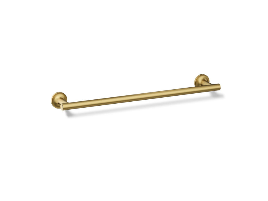 KOHLER K-14435 Purist 18" towel bar, vibrant brushed moderne brass