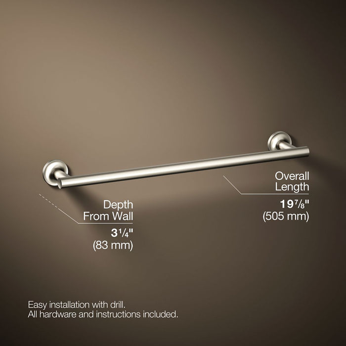 KOHLER K-14435 Purist 18" towel bar