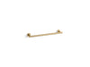 KOHLER K-14435 Purist 18" towel bar, vibrant moderne brushed gold