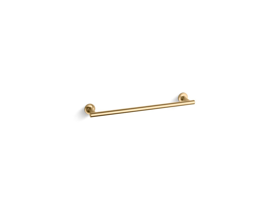 KOHLER K-14435 Purist 18" towel bar, vibrant moderne brushed gold
