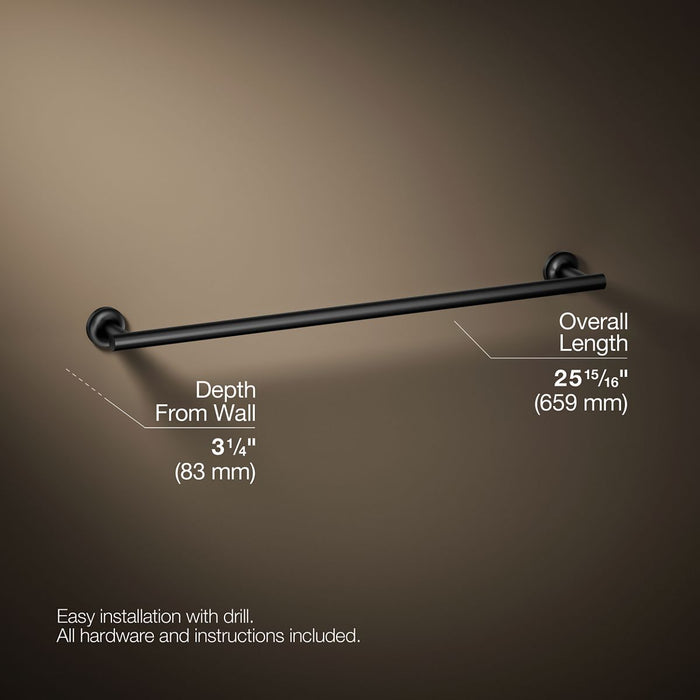 KOHLER K-14436 Purist 24" Towel Bar, matte black - view 5