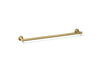 KOHLER K-14436 Purist 24" Towel Bar, vibrant brushed moderne brass