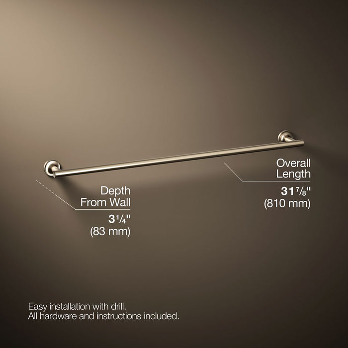 KOHLER K-14437 Purist 30" Towel Bar, vibrant brushed bronze - view 3