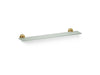 KOHLER K-14440 Purist Glass shelf, vibrant brushed moderne brass