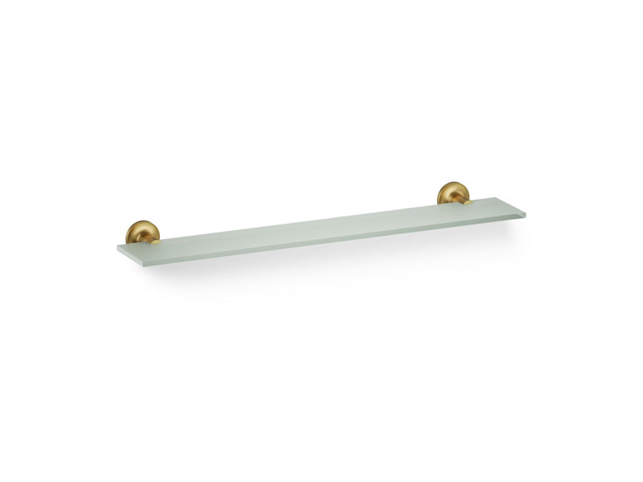 KOHLER K-14440 Purist Glass shelf, vibrant brushed moderne brass
