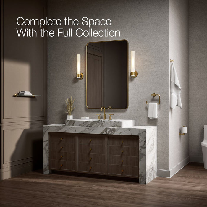 KOHLER K-14440 Purist Glass shelf, vibrant brushed moderne brass - view 3