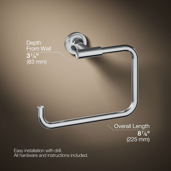 KOHLER K-14441 Purist Towel Ring