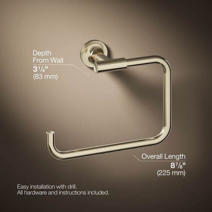 KOHLER K-14441 Purist Towel Ring, vibrant french gold - view 5