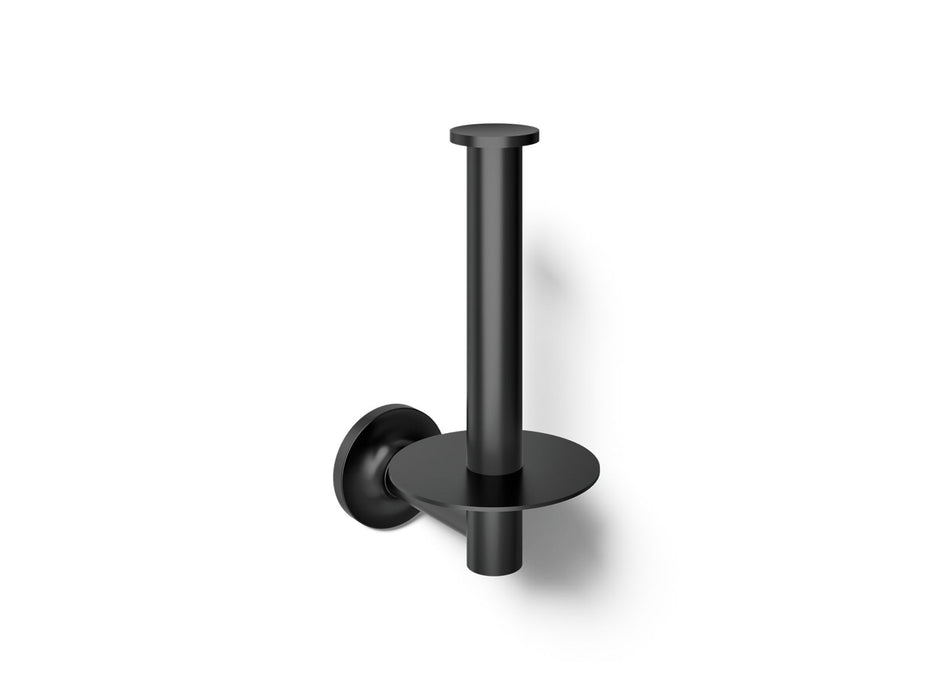 KOHLER K-14444 Purist Vertical toilet paper holder, matte black