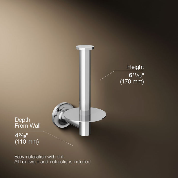 KOHLER K-14444 Purist Vertical toilet paper holder
