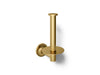 KOHLER K-14444 Purist Vertical toilet paper holder, vibrant brushed moderne brass