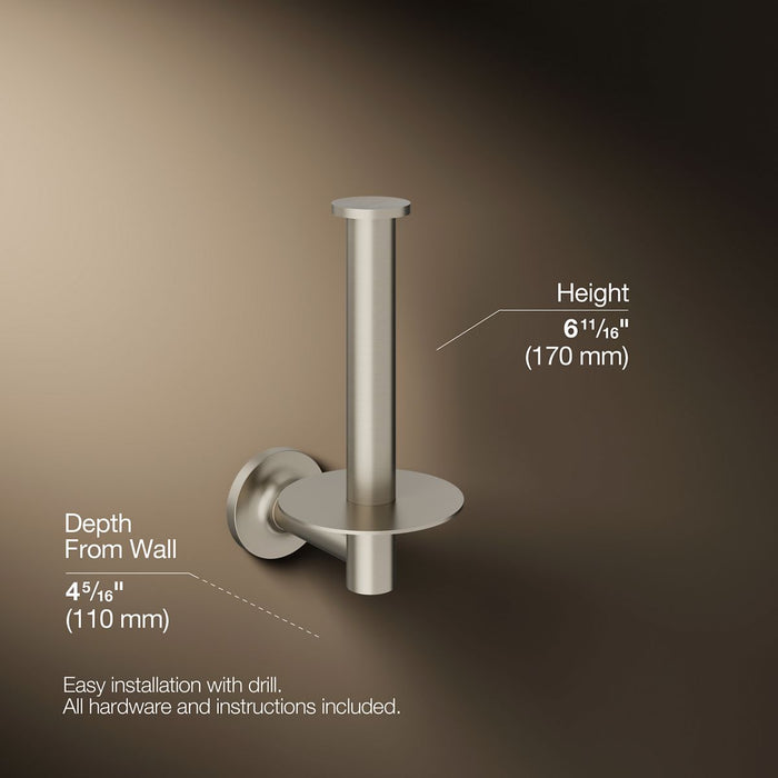 KOHLER K-14444 Purist Vertical toilet paper holder