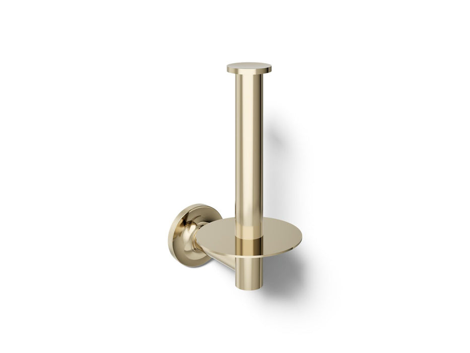 KOHLER K-14444 Purist Vertical toilet paper holder, vibrant french gold