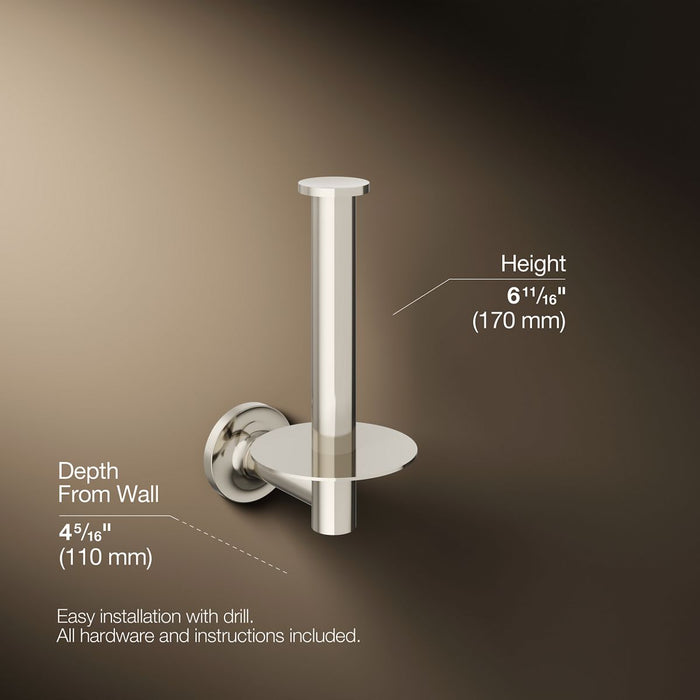 KOHLER K-14444 Purist Vertical toilet paper holder