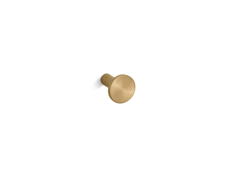 KOHLER K-14484 Purist Cabinet knob, vibrant moderne brushed gold