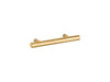 KOHLER K-14485 Purist 3" cabinet pull, vibrant brushed moderne brass