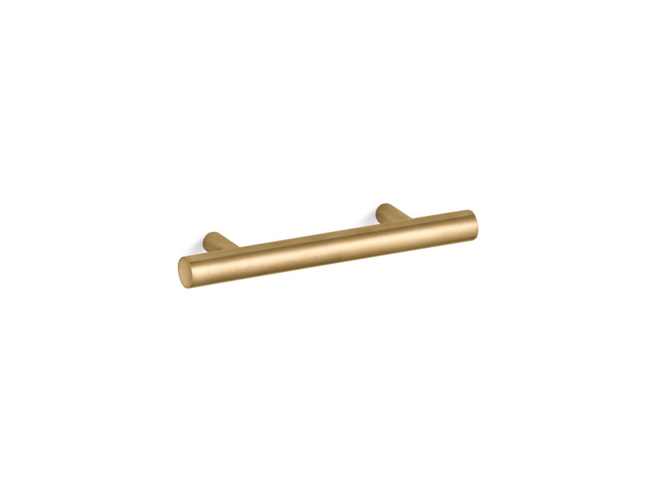 KOHLER K-14485 Purist 3" cabinet pull, vibrant moderne brushed gold