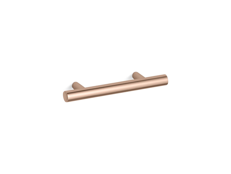 KOHLER K-14485 Purist 3" cabinet pull, vibrant rose gold