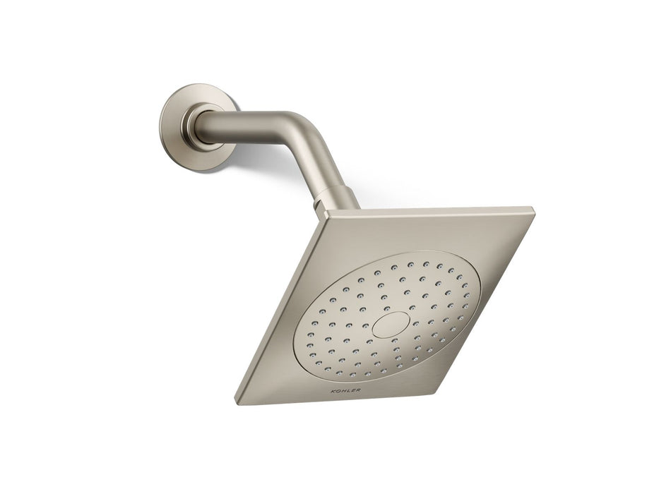 KOHLER K-14786 Loure Single-function Showerhead, 2.5 GPM, vibrant brushed nickel