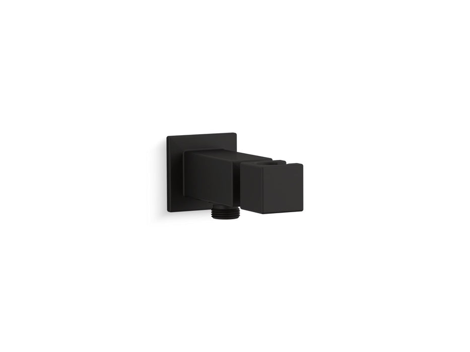 KOHLER K-14791 Loure Wall-mount handshower holder with supply elbow, matte black