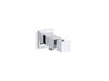 KOHLER K-14791 Loure Wall-mount handshower holder with supply elbow, polished chrome