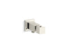 KOHLER K-14791 Loure Wall-mount handshower holder with supply elbow, vibrant polished nickel