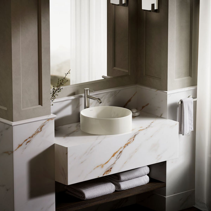 KOHLER K-14800 Vox 16-1/2" round vessel bathroom sink, biscuit - view 4
