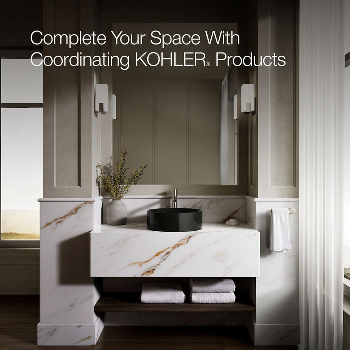 KOHLER K-14800 Vox 16-1/2" round vessel bathroom sink, black black - view 4