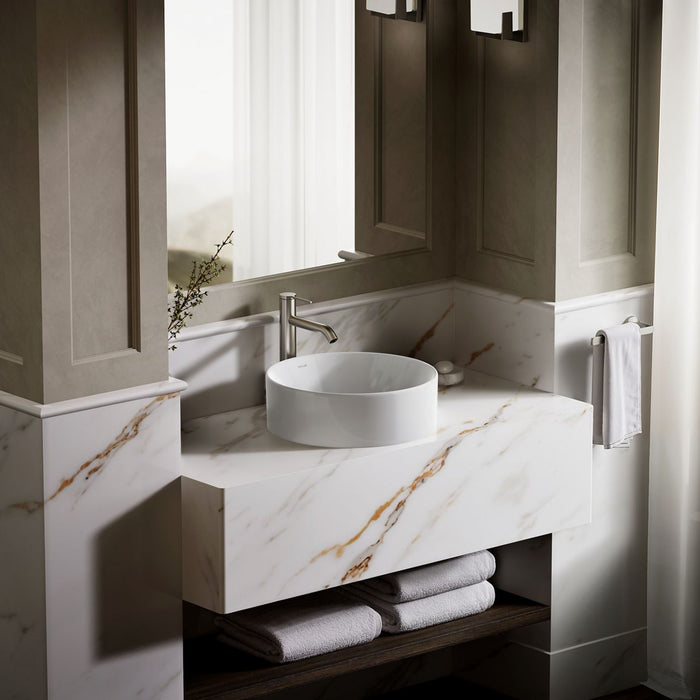 KOHLER K-14800 Vox 16-1/2" round vessel bathroom sink, white - view 4