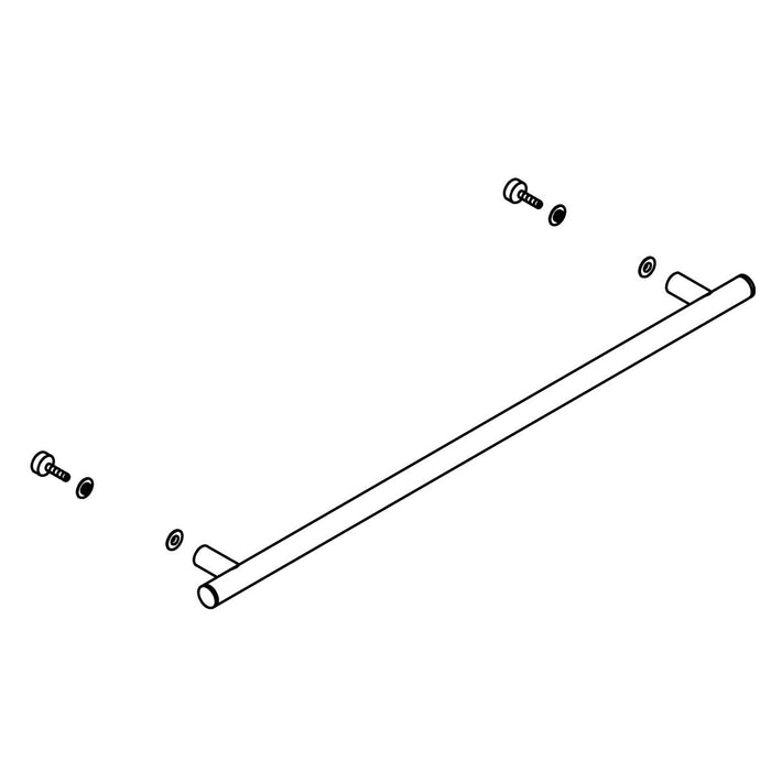 KOHLER K-1494740-02 Towel Bar Kit, 18", vibrant brushed moderne brass