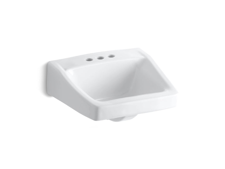 KOHLER K-1728 Chesapeake 19-1/4" x 17-1/4" wall-mount/concealed arm carrier arm bathroom sink with 4" centerset faucet...