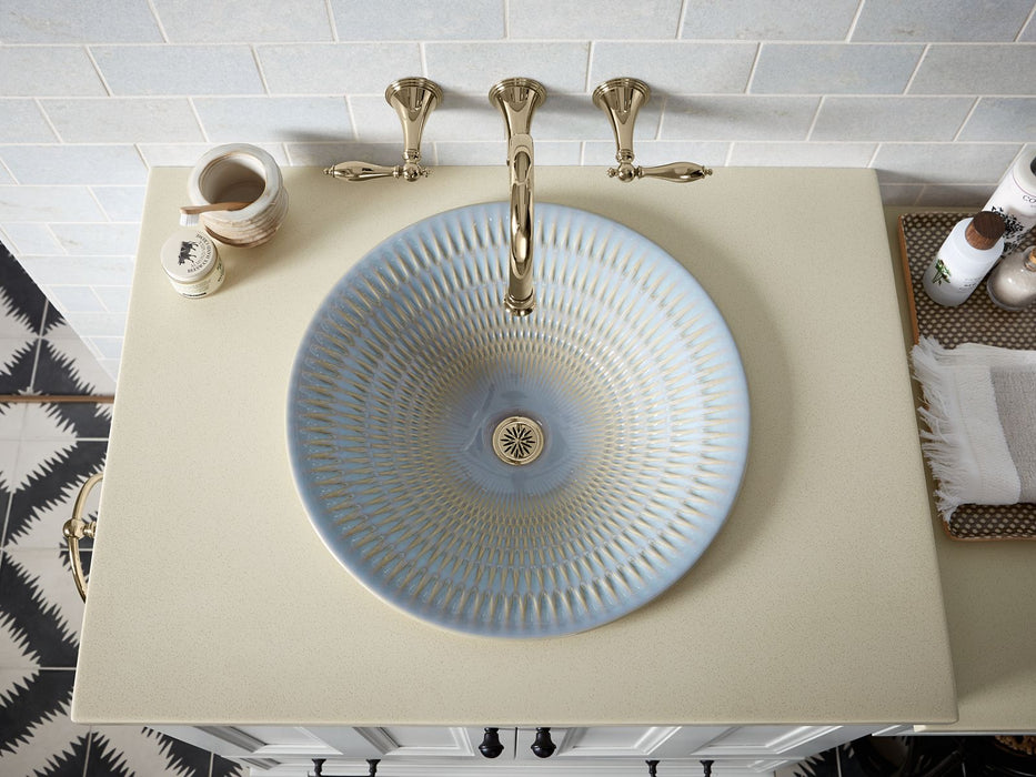 KOHLER K-17890-RL Derring Carillon 17-3/4" Round Drop-in Bathroom Sink, No Overflow, Bluestone Rutile - View of products in r