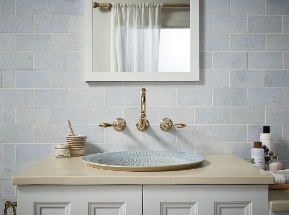 KOHLER K-17890-RL Derring Carillon 17-3/4" Round Drop-in Bathroom Sink, No Overflow, Bluestone Rutile - image focused on sing