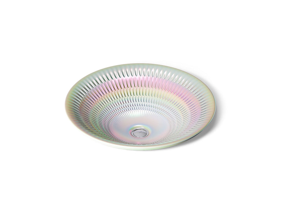 KOHLER K-17890-RL Derring Carillon 17-3/4" Round Drop-in Bathroom Sink, No Overflow, Pearlized - 3/4 view of product