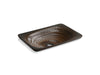 KOHLER K-17916-RL Derring Carillon 21" rectangular drop-in bathroom sink, no overflow, bourbon rutile