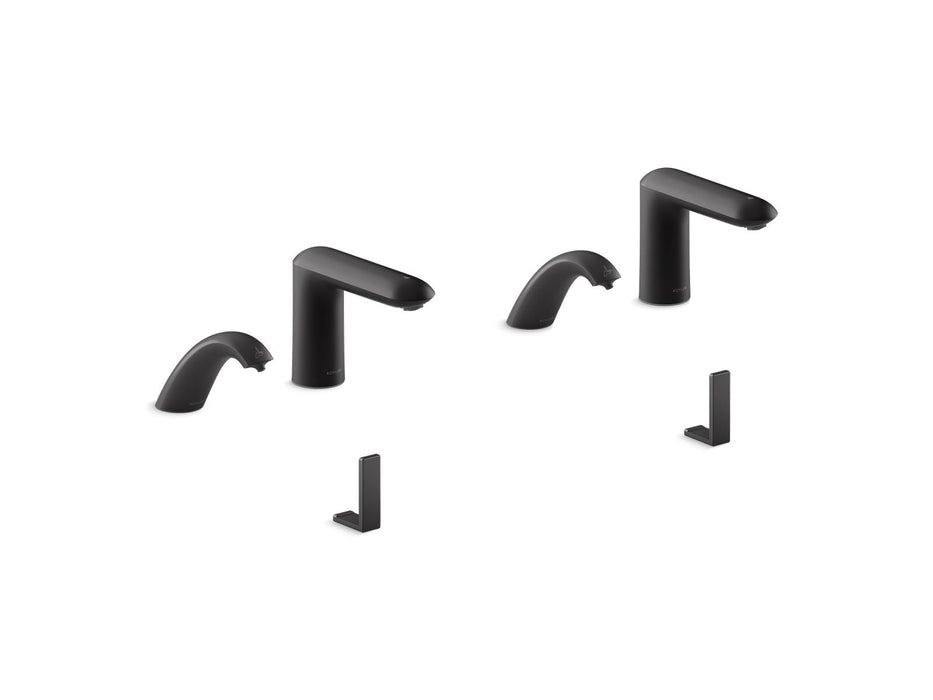 KOHLER K-181030-BK1 Kumin Curve Touchless lavatory faucets and soap dispensers for Constellation lavatory system, 0.5...