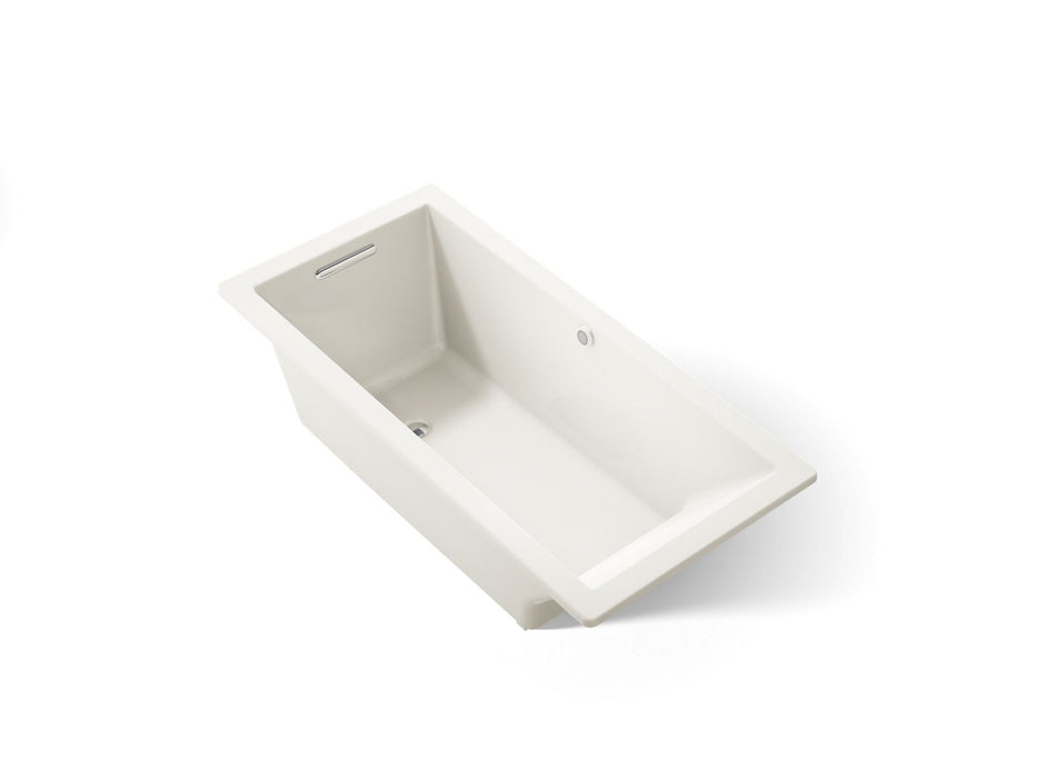 KOHLER K-1821-W1 Underscore 66" x 32" drop-in bath with Bask heated surface, biscuit